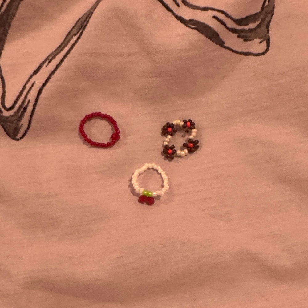 Colorful Beaded Rings Set